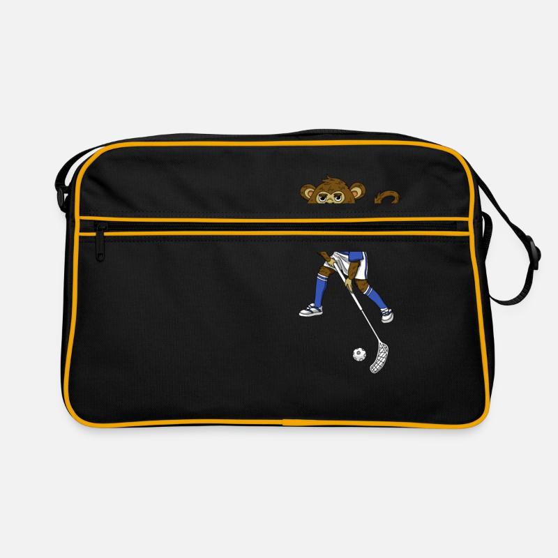 Floorball hockey monkey monkey - Retro Bag - black/gold