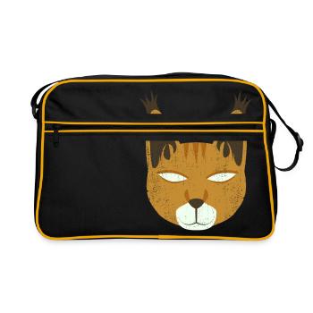 Jungle wildcat - Retro Bag - black/gold - Front