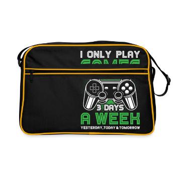 I play only 3 days a week - Retro Bag - black/gold - Front