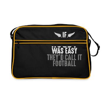 Funny Rugby Lover Player - Retro Bag - black/gold - Front