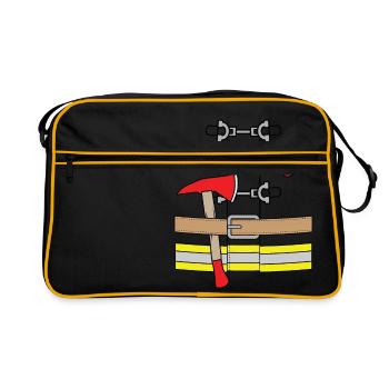Costume de femme pompier pompier pompier - Sac Retro - noir/or - Devant