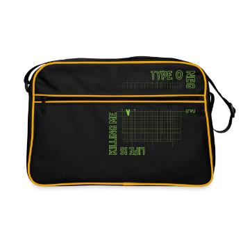 life is killing me type 0 negative - Retro Bag - black/gold - Front
