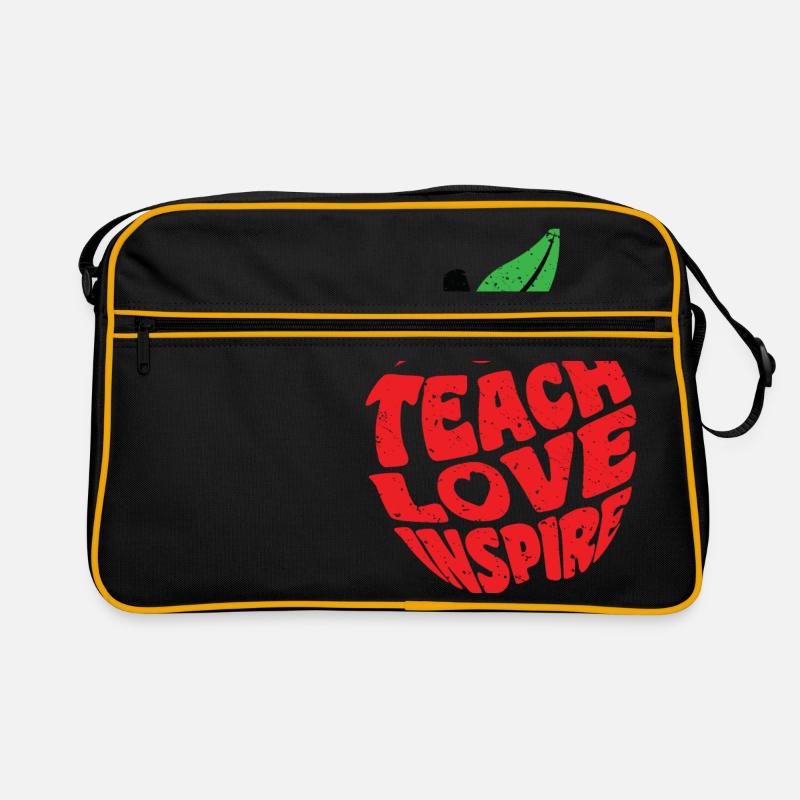 Teach Love Inspire Teacher Enseignant Enseignant Sac Retro