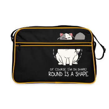 Chatte grasse forme moelleuse moelleuse - Sac Retro - noir/or - Devant