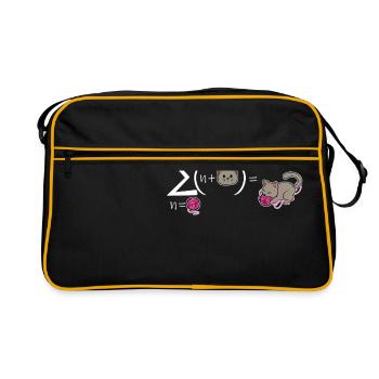 String Théorie Chats Physique Quantique Formule chat - Sac Retro - noir/or - Devant
