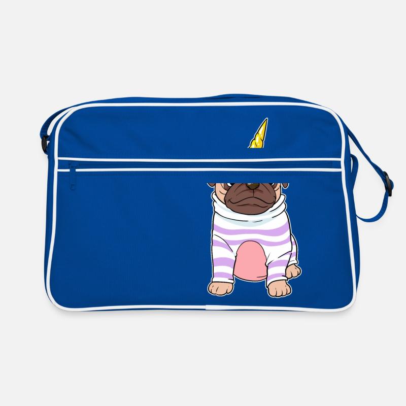 Chien Licorne Créature mythique Chiot Chien Carlin Terrier Sac Retro