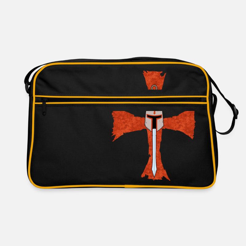 Chevalier Templier Deus Vult Croix Croisée Épée Sac Retro