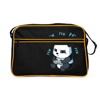 Panda Bear Online Pew Gamer Gaming PC Video Game - Retro Bag - black/gold - Front