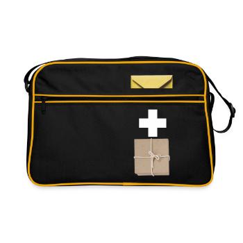 Courrier, courrier, colis. - Sac Retro - noir/or - Devant