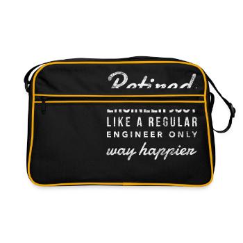 Un ingénieur retraité comme un habitué - Sac Retro - noir/or - Devant