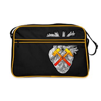 The heartbeat of the buddy with mallets & irons. - Retro Bag - black/gold - Front