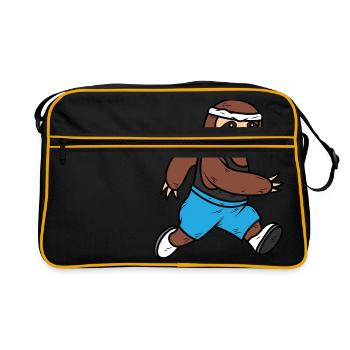 Sloth Running Paresseux En cours Sportif - Sac Retro - noir/or - Devant