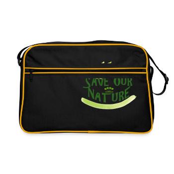 Nature conservation - Retro Bag - black/gold - Front