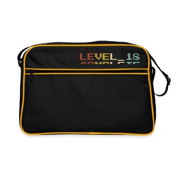 18 ans - 18e anniversaire Niveau 18 complet - Sac Retro - noir/or - Devant