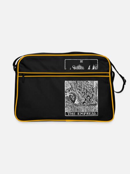 Tarot Card The Empress - Le cadeau de l'impératrice - Sac Retro - noir/or - Devant
