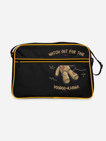 Attention au cadeau Voodoo Karma Voodoo - Sac Retro - noir/or - Devant