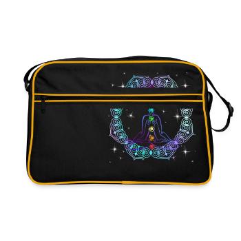 Cadeau de guérison du maître chakra spirituel Reiki - Sac Retro - noir/or - Devant