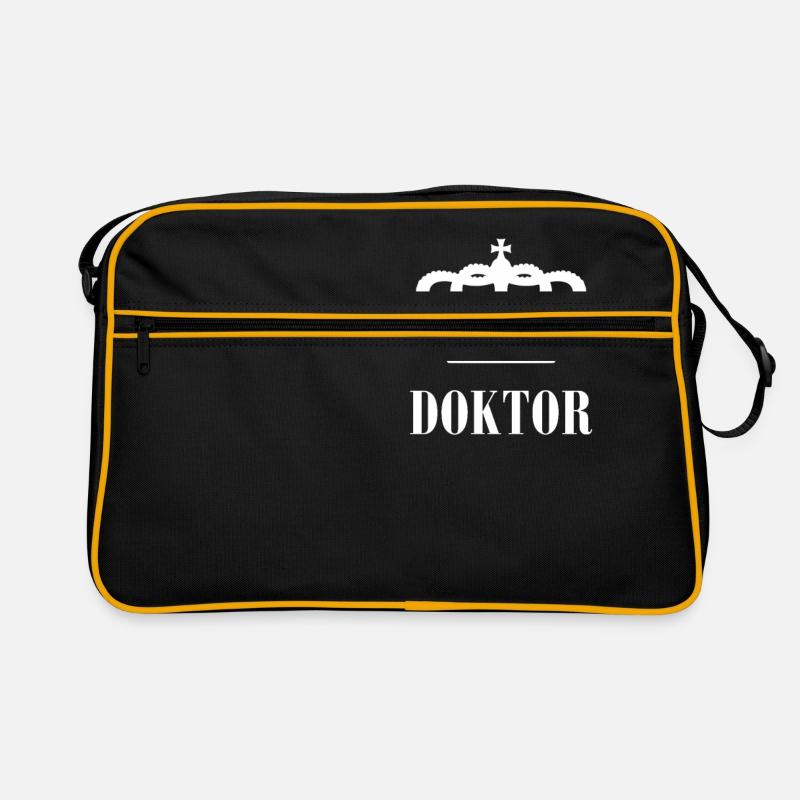 Promotion, Doktor - Retro Tasche - Schwarz/Gold