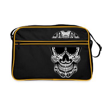 Sugar Skull masque jour de la tête de mort cadeau - Sac Retro - noir/or - Devant