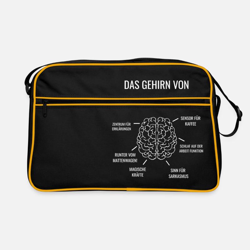Sportlehrer Gehirn Lehrer Schule Humor Abschied Retro Tasche