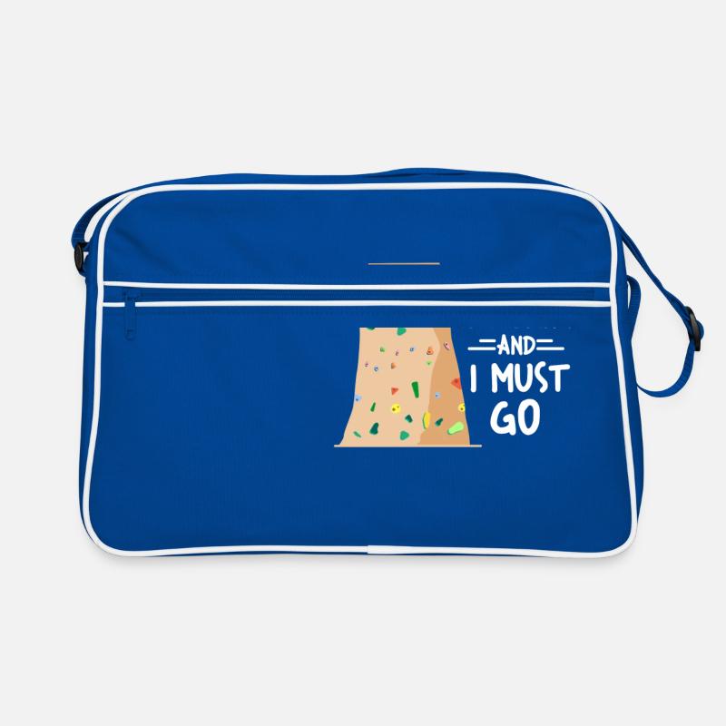 Boulderer free climbing rocks mountains bouldering Retro Bag
