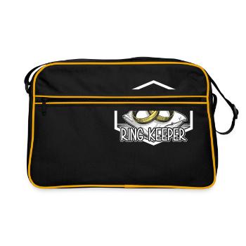 Ring bearer ring dude children best man wedding - Retro Bag - black/gold - Front