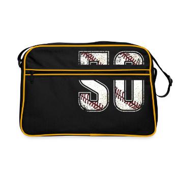 #50 Baseball Jersey Number 50 Vintage - Retro Bag - black/gold - Front