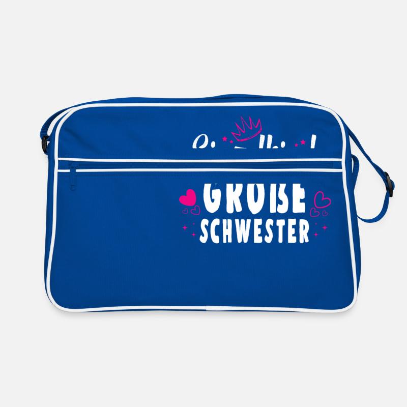Ich Werde Eine Große Super Schwester Einzelkind Retro Tasche