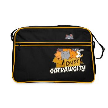 Capacité de surcapacité Chaton bondé de chats - Sac Retro - noir/or - Devant