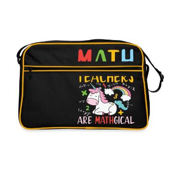 Math teachers are mathematical - Retro Bag - black/gold - Front