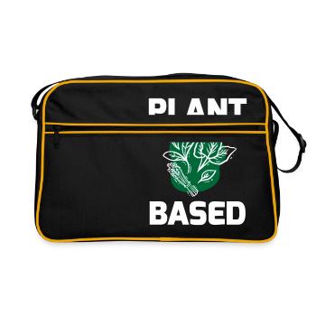 Plant Based Veggie Shirt - Retro Bag - black/gold - Front