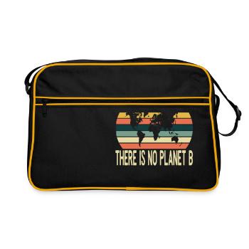 Il n'y a pas de planète b - Sac Retro - noir/or - Devant
