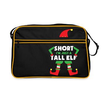 Je ne manque pas dans un grand elfe de Noël - Sac Retro - noir/or - Devant