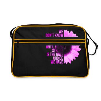 Strong est le seul choix contre le cancer du sein - Sac Retro - noir/or - Devant