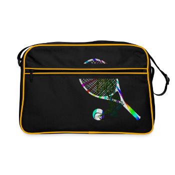Joueur de tennis - Sac Retro - noir/or - Devant