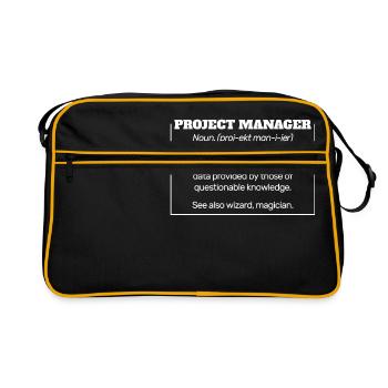 Chef de projet cadeau Directeur général superviseur - Sac Retro - noir/or - Devant