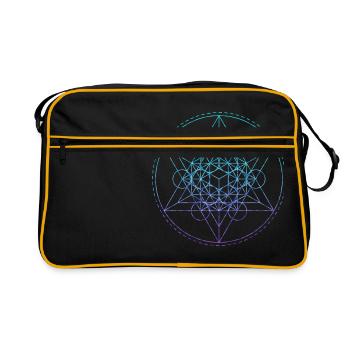 Sacred Geometry Teal Metatron - Retro Bag - black/gold - Front