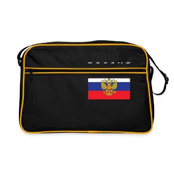 Drapeau russe cadeau emblème de la Russie cadeaux russes - Sac Retro - noir/or - Devant