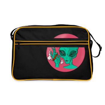 Fumer piqûre étrangère - Sac Retro - noir/or - Devant