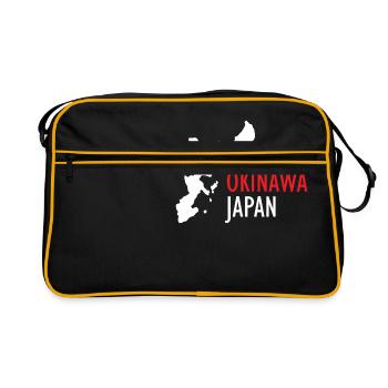 Okinawa Japan Gifts Island of Okinawa Okinawan - Retro Tasche - Schwarz/Gold - Vorne