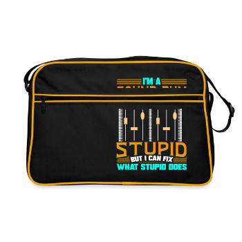 Sound engineer mixing console sound engineering sound engineer - Retro Bag - black/gold - Front