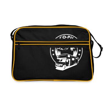 Cadeaux RV drôles de co-pilotes de VR - Sac Retro - noir/or - Devant