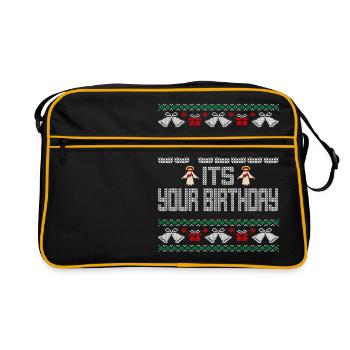 Va Jésus c'est ton anniversaire - Sac Retro - noir/or - Devant