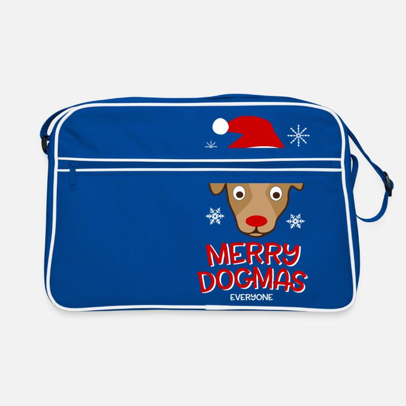 Christmas dog Retro Bag