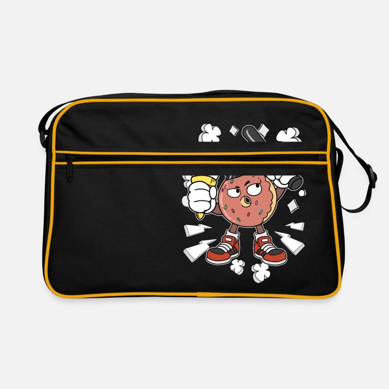 Donut Polizist Süßigkeiten Polizei Eiscreme Eis Retro Tasche