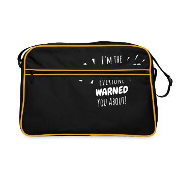 Cadeau d'enseignant fou, drôle de rentrée des classes 100 jours - Sac Retro - noir/or - Devant