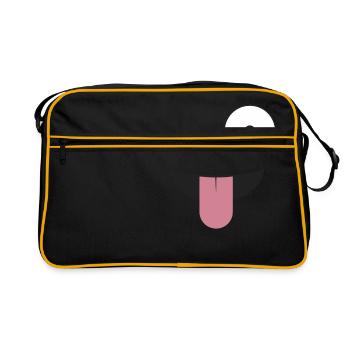 Silly Eyes Emojis - Sac Retro - noir/or - Devant