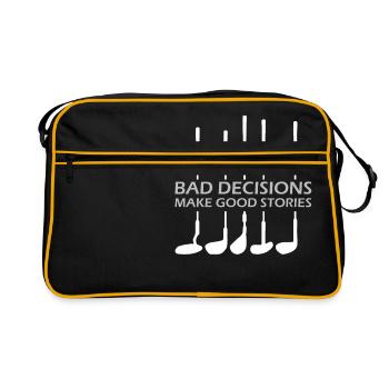 Golf Gift Funny Golfer Gifts Golfing Gifts - Retro Bag - black/gold - Front