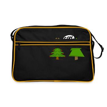 Gay christmas - Retro Tasche - Schwarz/Gold - Vorne