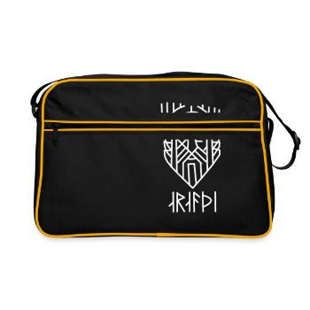 Courage - runes nordiques - Sac Retro - noir/or - Devant